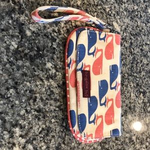 Bungalow 360 whale wristlet purse